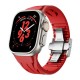 Apple Watch Ultra 49mm KRD-127 Metal Tokalı Silikon Kordon Apple Watch Ultra 49mm KRD-127 Metal Tokalı Silikon Kordon