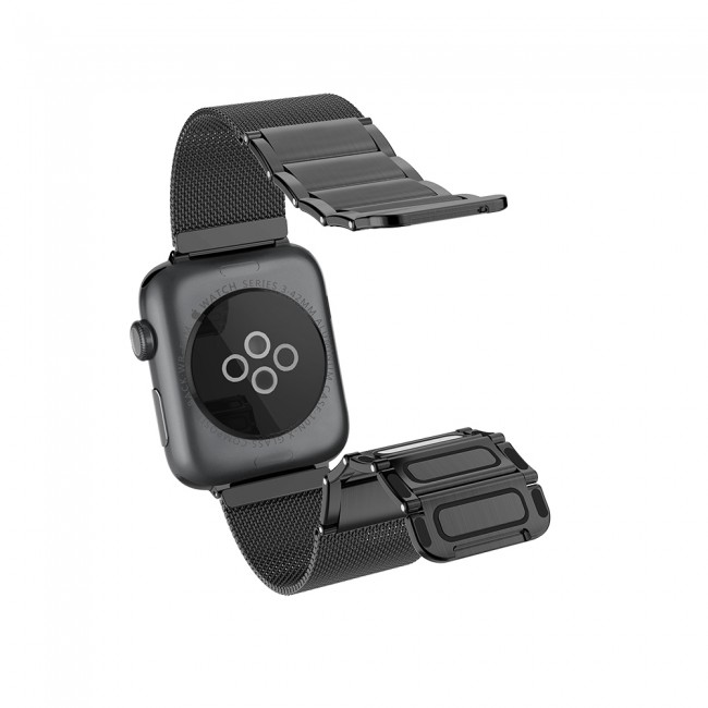 Apple Watch Ultra 49mm Raptic Classic Plus Serisi Magnetik Metal Hasır Kordon