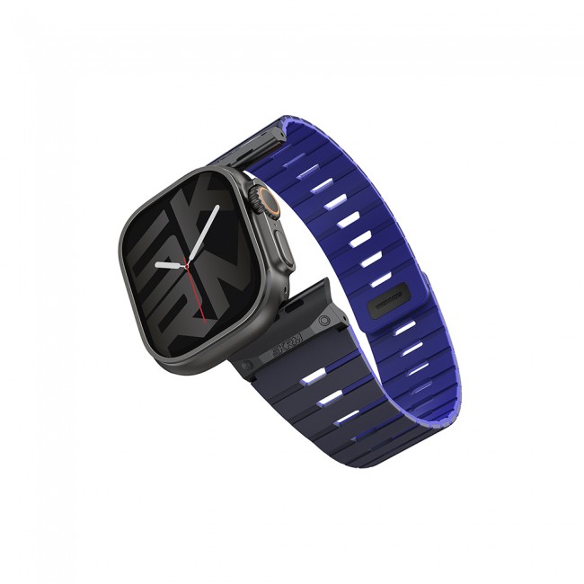 Apple Watch Ultra 49mm Skinarma Gemini Serisi TPU Magnetik Silikon Kordon Apple Watch Ultra 49mm Skinarma Gemini Serisi TPU Magnetik Silikon Kordon