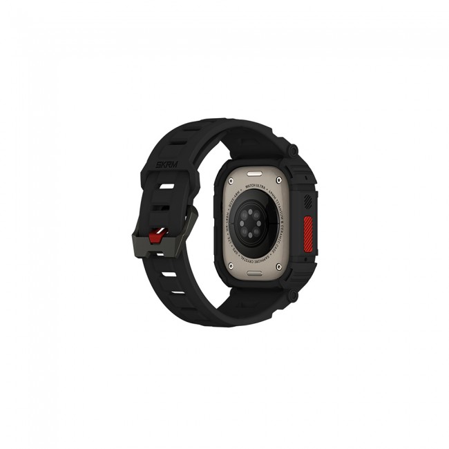 Apple Watch Ultra 49mm Skinarma Mecha 2in1 TPU Kasa Koruyucu + Silikon Kordon Apple Watch Ultra 49mm Skinarma Mecha 2in1 TPU Kasa Koruyucu + Silikon Kordon