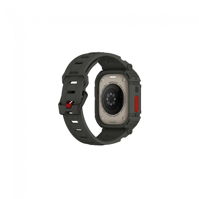 Apple Watch Ultra 49mm Skinarma Mecha 2in1 TPU Kasa Koruyucu + Silikon Kordon Apple Watch Ultra 49mm Skinarma Mecha 2in1 TPU Kasa Koruyucu + Silikon Kordon