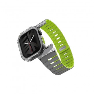 Apple Watch Ultra 49mm Skinarma Nightglow Atom TPU Kasa Koruyucu + Gemini Silikon Kordon Apple Watch Ultra 49mm Skinarma Nightglow Atom TPU Kasa Koruyucu + Gemini Silikon Kordon