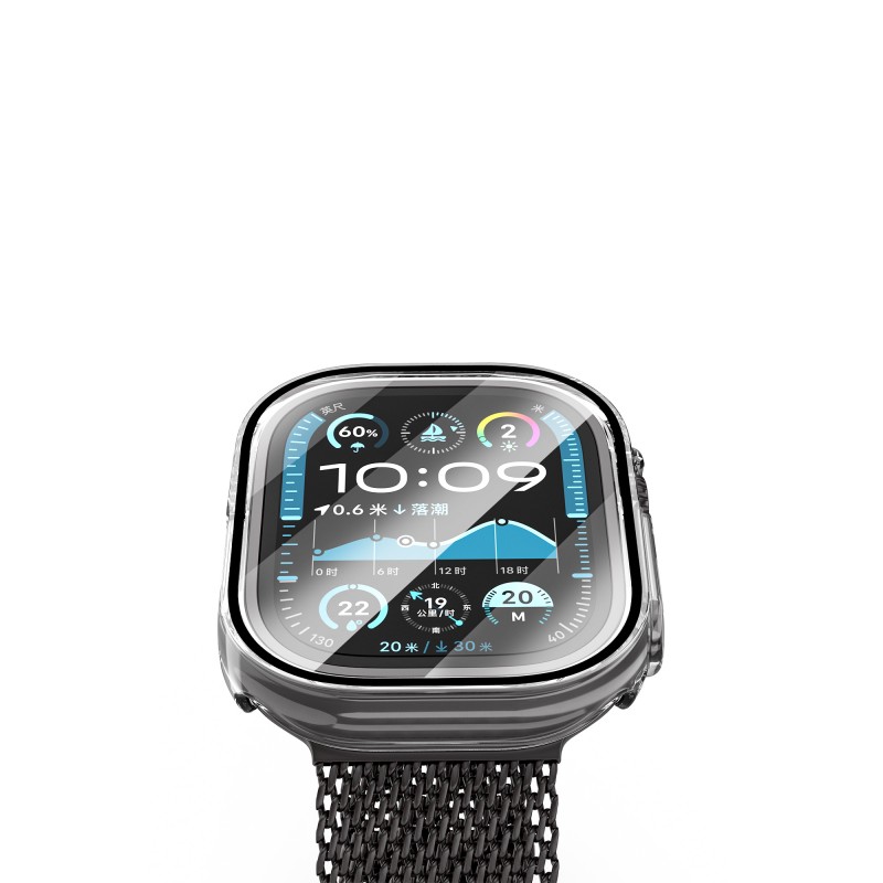 Bal-z Apple Watch Ultra 49mm Wiwu JD-108 Kasa Koruyucu + HD Ekran Koruyucu Film