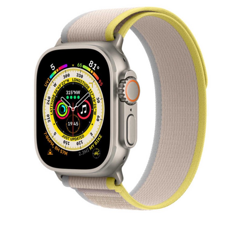 Bal-z Apple Watch Ultra 49mm Wiwu Trail Loop Naylon Örgü İşlemeli Hasır Kordon Strap Kayış