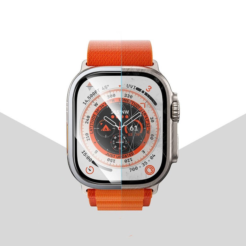 Bal-z Apple Watch Ultra 49mm Wiwu Wi-JD106 Easy Install Akıllı Saat Temperli Cam Ekran Koruyucu