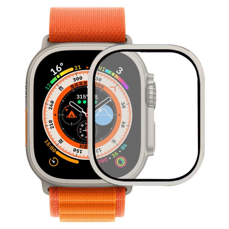 Bal-z Apple Watch Ultra 49mm  ALM-02 Metal Çerçeveli Ekran Koruyucu