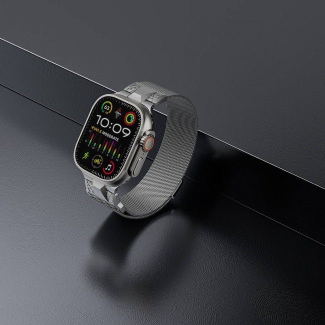 Apple Watch Ultra 49mm Zore KRD-107 Metal Hasır Kordon Apple Watch Ultra 49mm Zore KRD-107 Metal Hasır Kordon