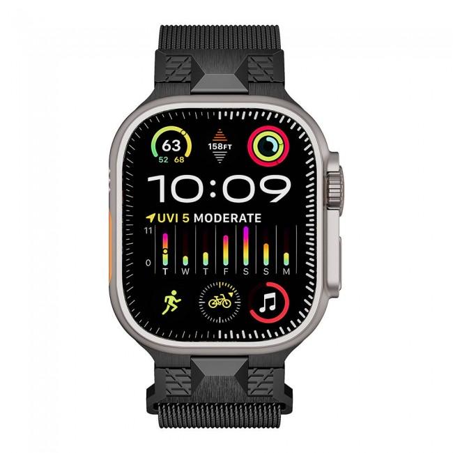 Apple Watch Ultra 49mm Zore KRD-107 Metal Hasır Kordon Apple Watch Ultra 49mm Zore KRD-107 Metal Hasır Kordon
