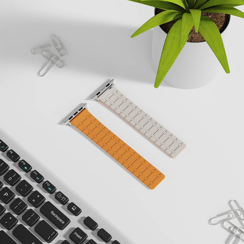 Bal-z Apple Watch Ultra 49mm  KRD-111 Çizgili Desenli Silikon Kordon