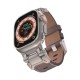 Apple Watch Ultra 49mm Zore KRD-114 Metal Başlıklı Suni Deri Kordon Apple Watch Ultra 49mm Zore KRD-114 Metal Başlıklı Suni Deri Kordon