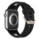 Apple Watch Ultra 49mm Zore KRD-117 Hava Alabilen Delikli Metal Süslemeli Desenli Silikon Kordon Apple Watch Ultra 49mm Zore KRD-117 Hava Alabilen Delikli Metal Süslemeli Desenli Silikon Kordon