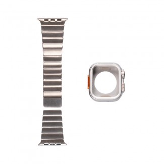 Apple Watch Ultra 49mm Zore KRD-126 Sert Kasa Koruyuculu Metal Kordon Apple Watch Ultra 49mm Zore KRD-126 Sert Kasa Koruyuculu Metal Kordon