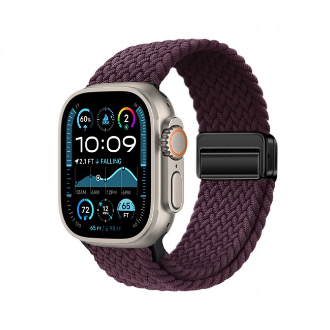 Apple Watch Ultra 49mm Zore KRD-134 Örgü Tasarımlı Hasır Kordon Strap Kayış