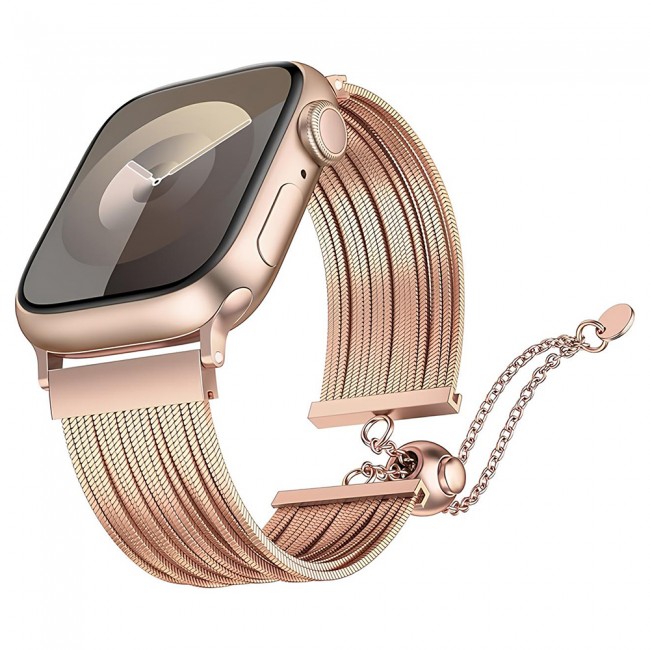 Apple Watch Ultra 49mm Zore KRD-137 Metal Hasır Kordon Apple Watch Ultra 49mm Zore KRD-137 Metal Hasır Kordon