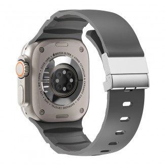 Apple Watch Ultra 49mm Zore KRD-145 Metal Tokalı Silikon Kordon Apple Watch Ultra 49mm Zore KRD-145 Metal Tokalı Silikon Kordon