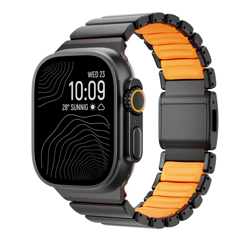 Bal-z Apple Watch Ultra 49mm  KRD-149 Titanyum Silikon Kordon