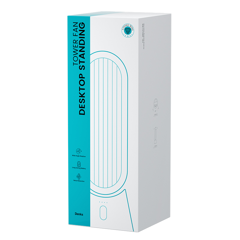 Bal-z Benks Ace Tower F25 Taşınabilir Şarjlı LED Işık Göstergeli Masaüstü Soğutucu Fan