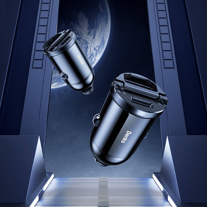 Bal-z Benks C30SE Hızlı Şarj Çift Port PD Araç Şarj Aleti 30W Max