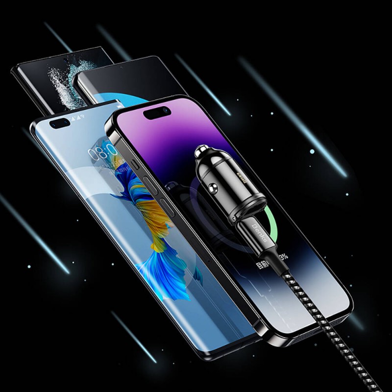 Bal-z Benks C30SE Hızlı Şarj Çift Port PD Araç Şarj Aleti 30W Max