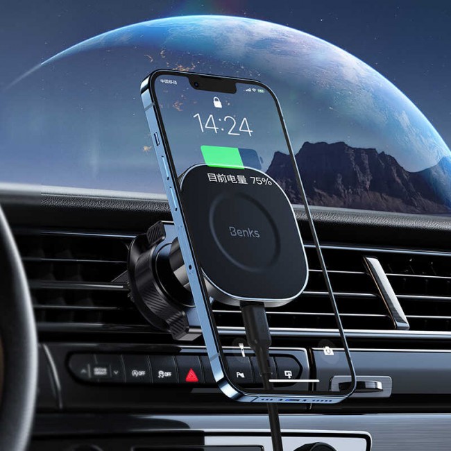 Benks CZ02 Pro Wireless Şarjlı Araç Telefon Tutucu Benks CZ02 Pro Wireless Şarjlı Araç Telefon Tutucu