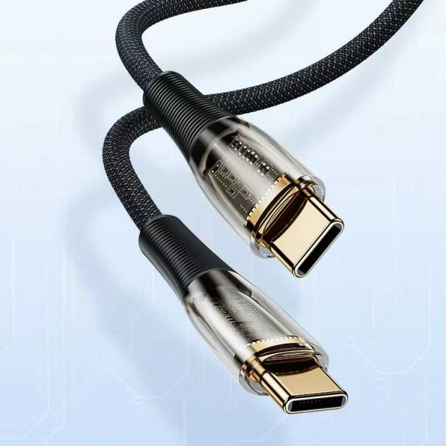 Benks D42 Şeffaf Görünümlü Type-C To PD Kablo 100W 2M Benks D42 Şeffaf Görünümlü Type-C To PD Kablo 100W 2M