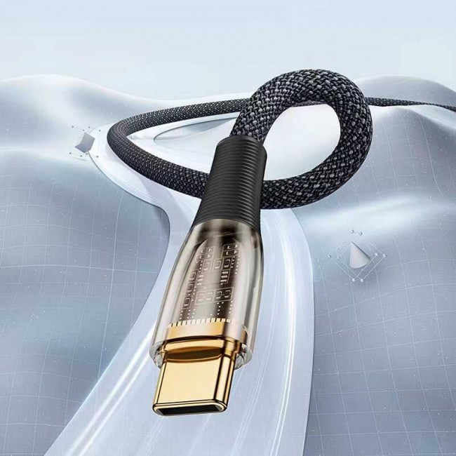 Benks D42 Şeffaf Görünümlü Type-C To PD Kablo 100W 2M Benks D42 Şeffaf Görünümlü Type-C To PD Kablo 100W 2M