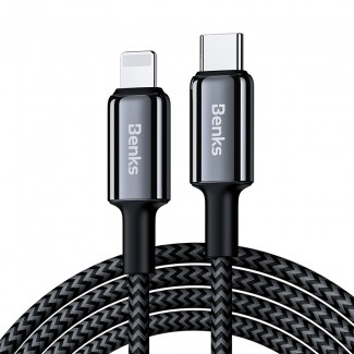 Benks D43 Type-C to Lightning PD Hızlı Şarj ve Data Kablo 480Mbps 1.2 Metre Benks D43 Type-C to Lightning PD Hızlı Şarj ve Data Kablo 480Mbps 1.2 Metre