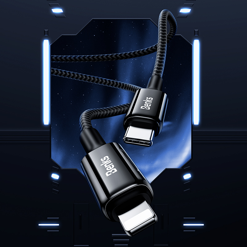 Bal-z Benks D43 Type-C to Lightning PD Hızlı Şarj ve Data Kablo 480Mbps 2 Metre