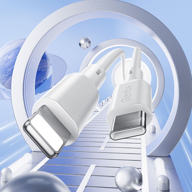 Benks D45 Type-C to Lightning PD Hızlı Şarj ve Data Kablo 480Mbps 2 Metre Benks D45 Type-C to Lightning PD Hızlı Şarj ve Data Kablo 480Mbps 2 Metre