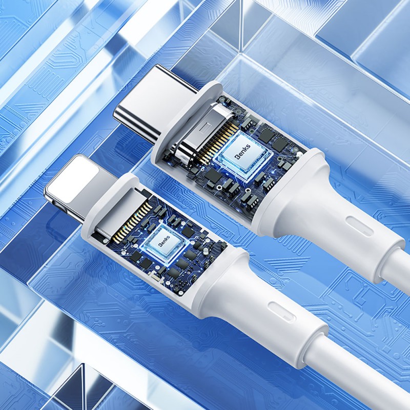 Bal-z Benks D45 Type-C to Lightning PD Hızlı Şarj ve Data Kablo 480Mbps 2 Metre