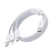 Benks D46 Type-C to Type-C & Type-C & Lightning PD3.0 Örgülü Şarj ve Data Kablosu 100W 1.2 Metre Benks D46 Type-C to Type-C & Type-C & Lightning PD3.0 Örgülü Şarj ve Data Kablosu 100W 1.2 Metre