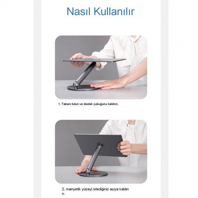 Benks L43 İnfinity Pro Pad 360 Dönebilen Mıknatıslı 12.9 İnç Tablet Standı Benks L43 İnfinity Pro Pad 360 Dönebilen Mıknatıslı 12.9 İnç Tablet Standı
