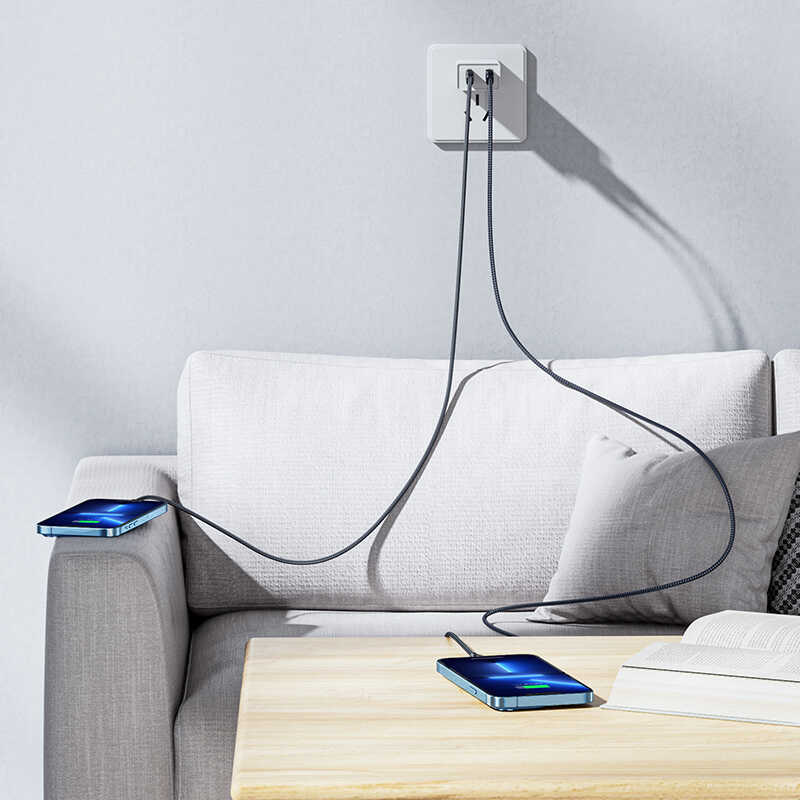 Bal-z Benks M18 Type-C to Lightning Aramid Fiber Veri Kablosu 1.8m 3A