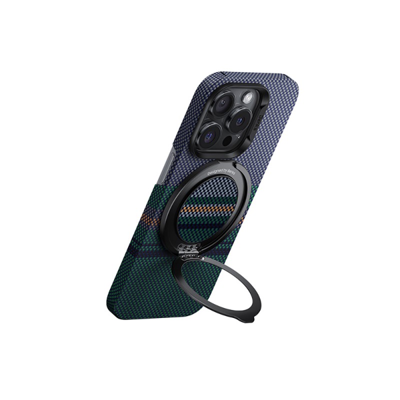 Bal-z Benks Magnetik Özellikli 360 Derece Dönebilen Aurora Green Kevlar Tasarımlı Parmak Ring Stand