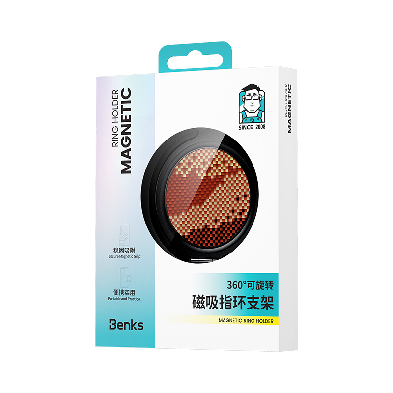 Bal-z Benks Magnetik Özellikli 360 Derece Dönebilen GoldenTide 600D Kevlar Tasarımlı Parmak Ring Stand