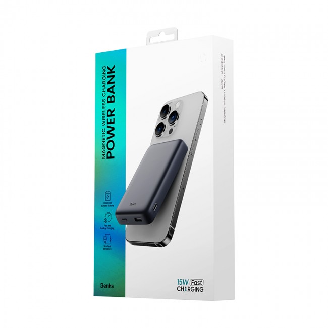 Benks MP07 Magsafe Magnetik İnce Tasarımlı Powerbank 10000mAh iPhone 12-13-14 Serisi Benks MP07 Magsafe Magnetik İnce Tasarımlı Powerbank 10000mAh iPhone 12-13-14 Serisi