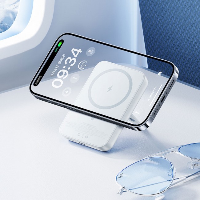 Benks MP09 Magsafe Magnetik Standlı İnce Tasarımlı Powerbank 6000mAh Benks MP09 Magsafe Magnetik Standlı İnce Tasarımlı Powerbank 6000mAh