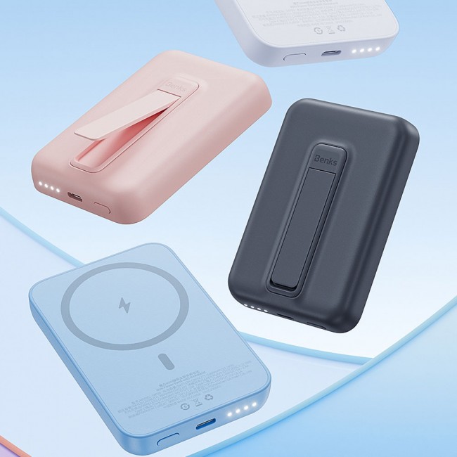 Benks MP09 Magsafe Magnetik Standlı İnce Tasarımlı Powerbank 6000mAh Benks MP09 Magsafe Magnetik Standlı İnce Tasarımlı Powerbank 6000mAh