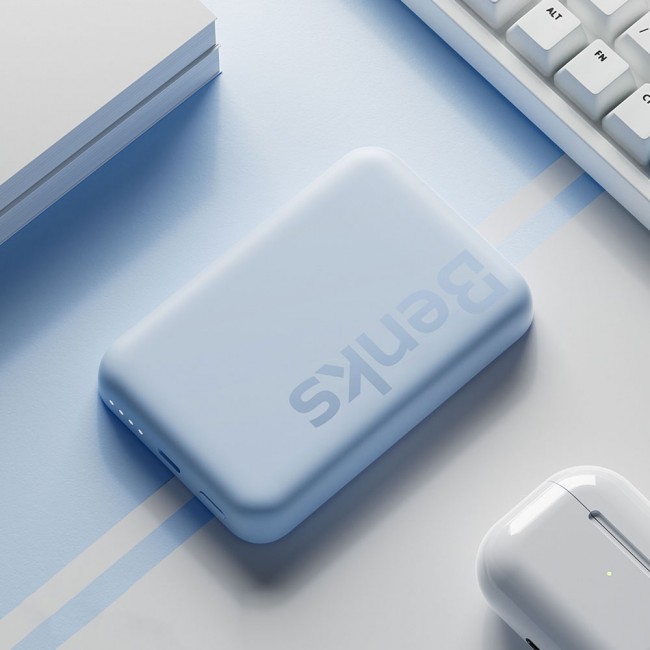 Benks MP10 Magsafe Magnetik İnce Tasarımlı Powerbank 6000mAh Benks MP10 Magsafe Magnetik İnce Tasarımlı Powerbank 6000mAh