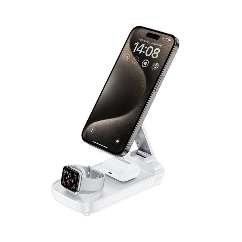 Bal-z Benks MP13 5in1 Dijital LED Göstergeli Katlanabilir Kablosuz Şarj Standlı Powerbank 15W 10000mAh