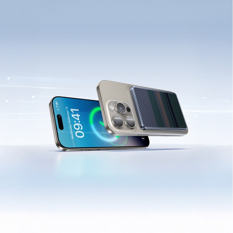 Bal-z Benks MP15 ArmorGo M-safe Şarj Özellikli Ultra İnce Aurora Serisi Aramid Fiber Powerbank 15W 5000mAh