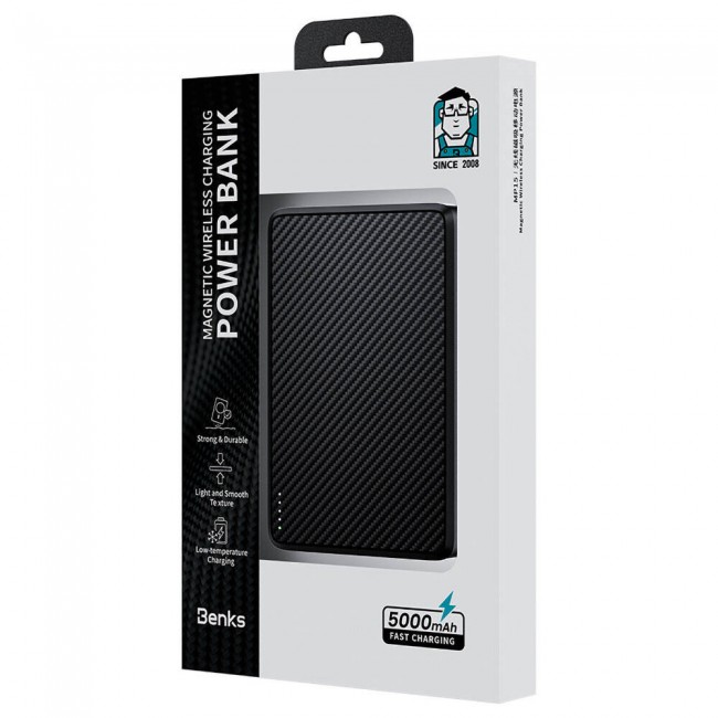 Benks MP15 ArmorGo Magsafe Şarj Özellikli Ultra İnce 600D Aramid Fiber Powerbank 15W 5000mAh Benks MP15 ArmorGo Magsafe Şarj Özellikli Ultra İnce 600D Aramid Fiber Powerbank 15W 5000mAh