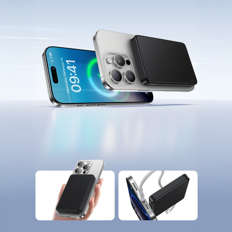 Bal-z Benks MP17 ArmorGo M-safe Şarj Özellikli 600D Aramid Fiber Qi2 Teknolojili Powerbank 15W 10000mAh