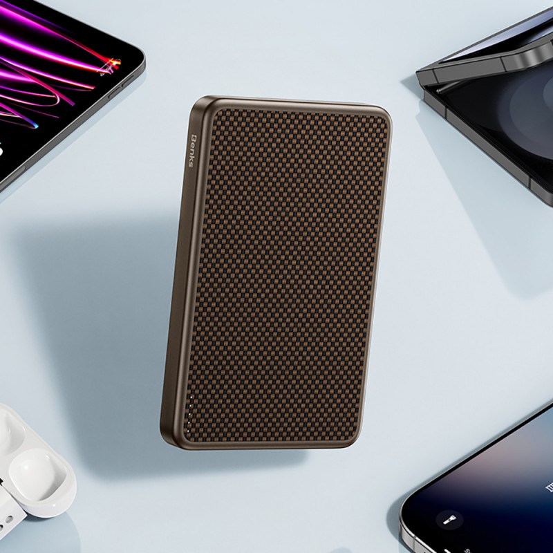 Bal-z Benks MP17 ArmorGo M-safe Şarj Özellikli ArmorTint Aramid Fiber Qi2 Teknolojili Powerbank 15W 10000mAh