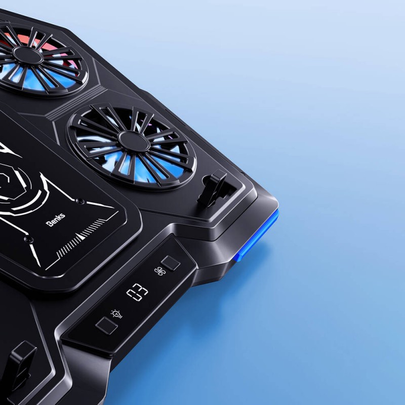 Bal-z Benks SR09 LCD Gösterge Ekranlı Ayarlanabilir Fan ve Yükseklik Özellikli Laptop ve Notebook Standı