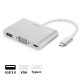 Benks U20 Type-C to 3 in 1 Adaptör (Usb 3.0+VGA+Type-C) Benks U20 Type-C to 3 in 1 Adaptör (Usb 3.0+VGA+Type-C)