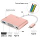 Benks U20 Type-C to 3 in 1 Adaptör (Usb 3.0+VGA+Type-C) Benks U20 Type-C to 3 in 1 Adaptör (Usb 3.0+VGA+Type-C)