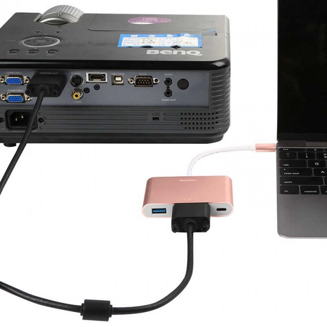 Benks U20 Type-C to 3 in 1 Adaptör (Usb 3.0+VGA+Type-C) Benks U20 Type-C to 3 in 1 Adaptör (Usb 3.0+VGA+Type-C)