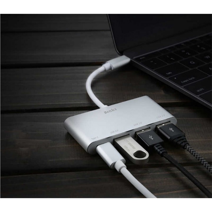 Benks U23 Type-C to 3 in 1 Usb Adaptör (Usb 3.0+2.Usb2.0)