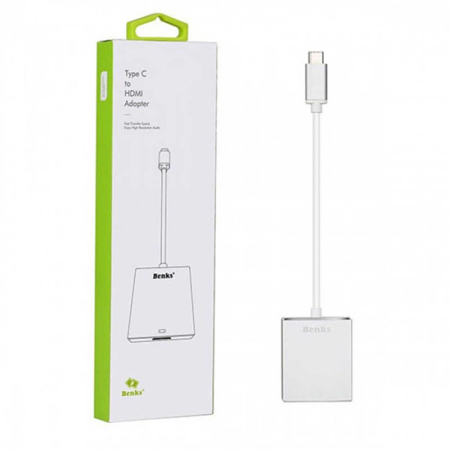 Benks Usb 3.1 Type-C to HDMI Adaptör Benks Usb 3.1 Type-C to HDMI Adaptör